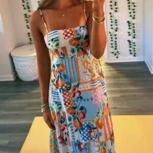 Paper heart Floral Patchwork Maxi Dress